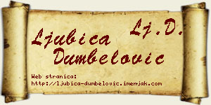 Ljubica Dumbelović vizit kartica